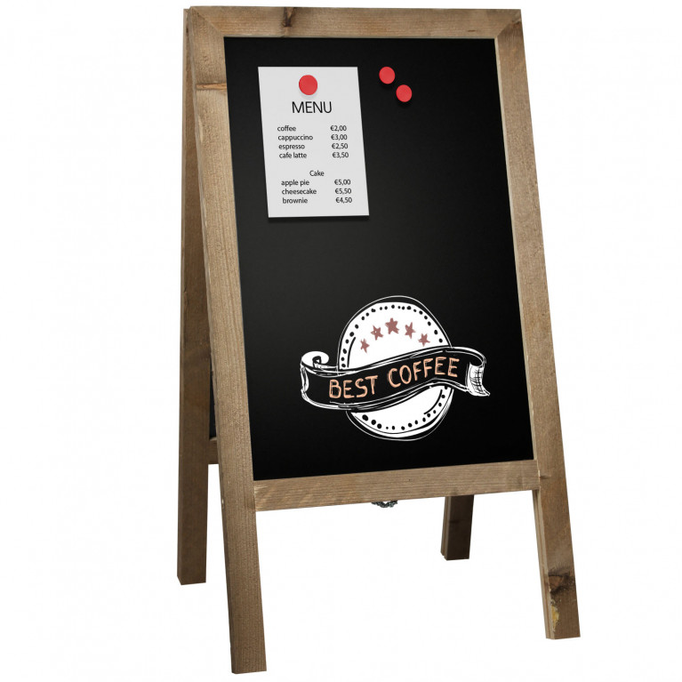 Magnetisch Krijtstoepbord Steigerhout 46x80cm
