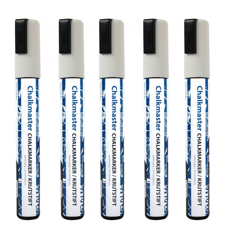 Krijtstiften wit 5mm set 5 stuks