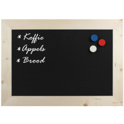 Magnetisch Krijtbord Hout Blank 40x50 cm