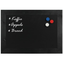 Magnetisch Krijtbord Hout Zwart 50x70 cm