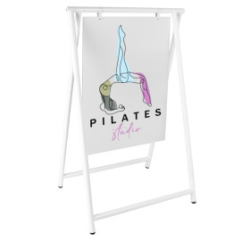 Stoepbord Swing Sign A-Frame 60x80cm Wit met bedrukking