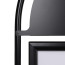 Stoepbord Round Tube B2 Zwart Deluxe detail schroeven