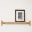 Foto Wandplank Eikenhout Ongelakt 80 cm - Vooraanzicht met lijst