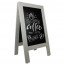 Krijtstoepbord Steigerhout 75x135cm Zijaanzicht