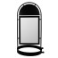 Stoepbord Round Tube A1 Zwart Deluxe