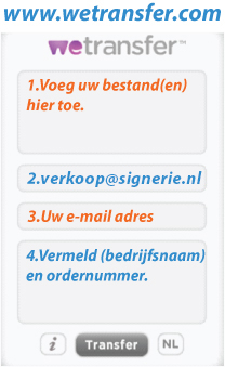 Wetransfer upload signerie