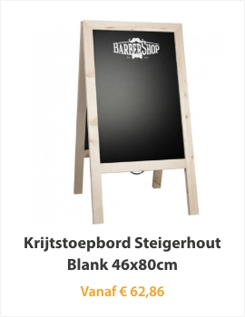 Krijtstoepbord Steigerhout Blank 46x80cm