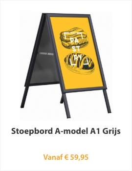Stoepbord A-model A1 Grijs