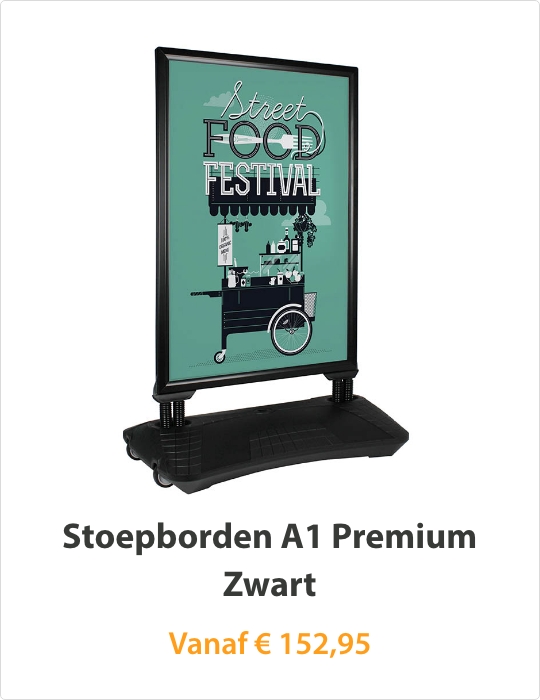 Stoepbord A1 Premium Zwart